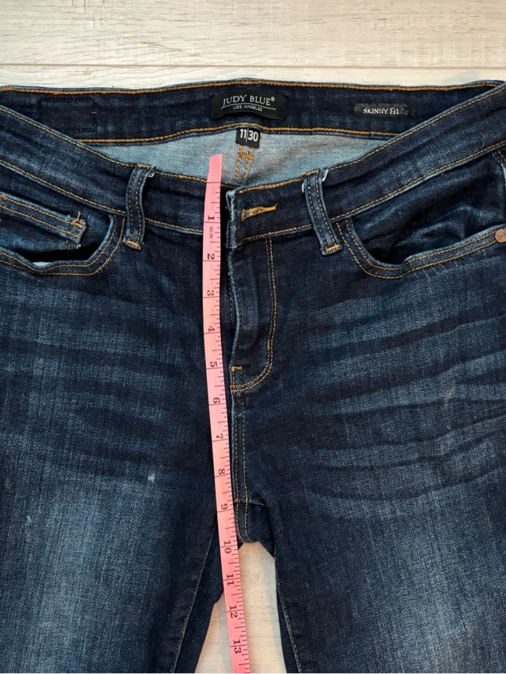 Judy Blue Skinny Jeans Dark Wash Stretch Women’s 11/30 Mid Rise - Picture 4 of 8